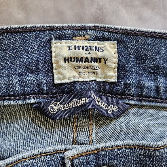 Citizens Of Humanity Distressed Skinny Jeans - Raw Hem Denim - Picture 3 of 9